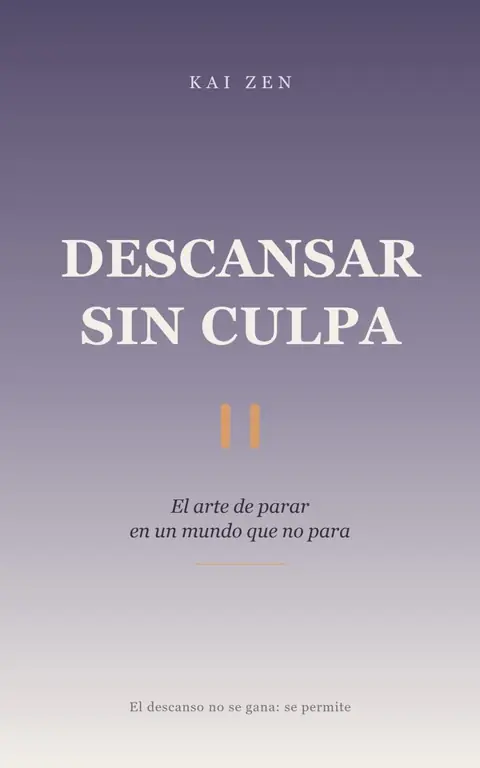 Portada de Descansar sin culpa